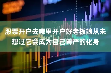 股票开户去哪里开户好老板娘从未想过它会成为自己尊严的化身