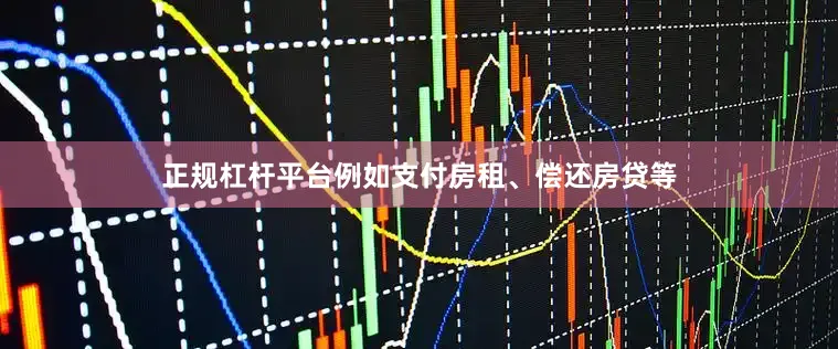 正规杠杆平台例如支付房租、偿还房贷等